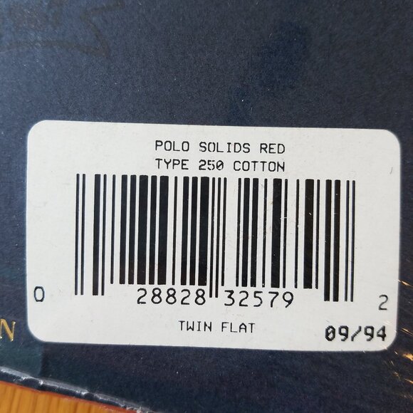 NoS Twin Sheets Set Ralph Lauren The Polo Sheet Red - Picture 9 of 12